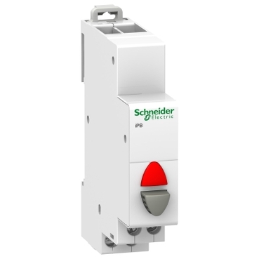 bouton-poussoir lumineux 1 NF gris + voyant rouge 110...230VCA Acti9 - iPB