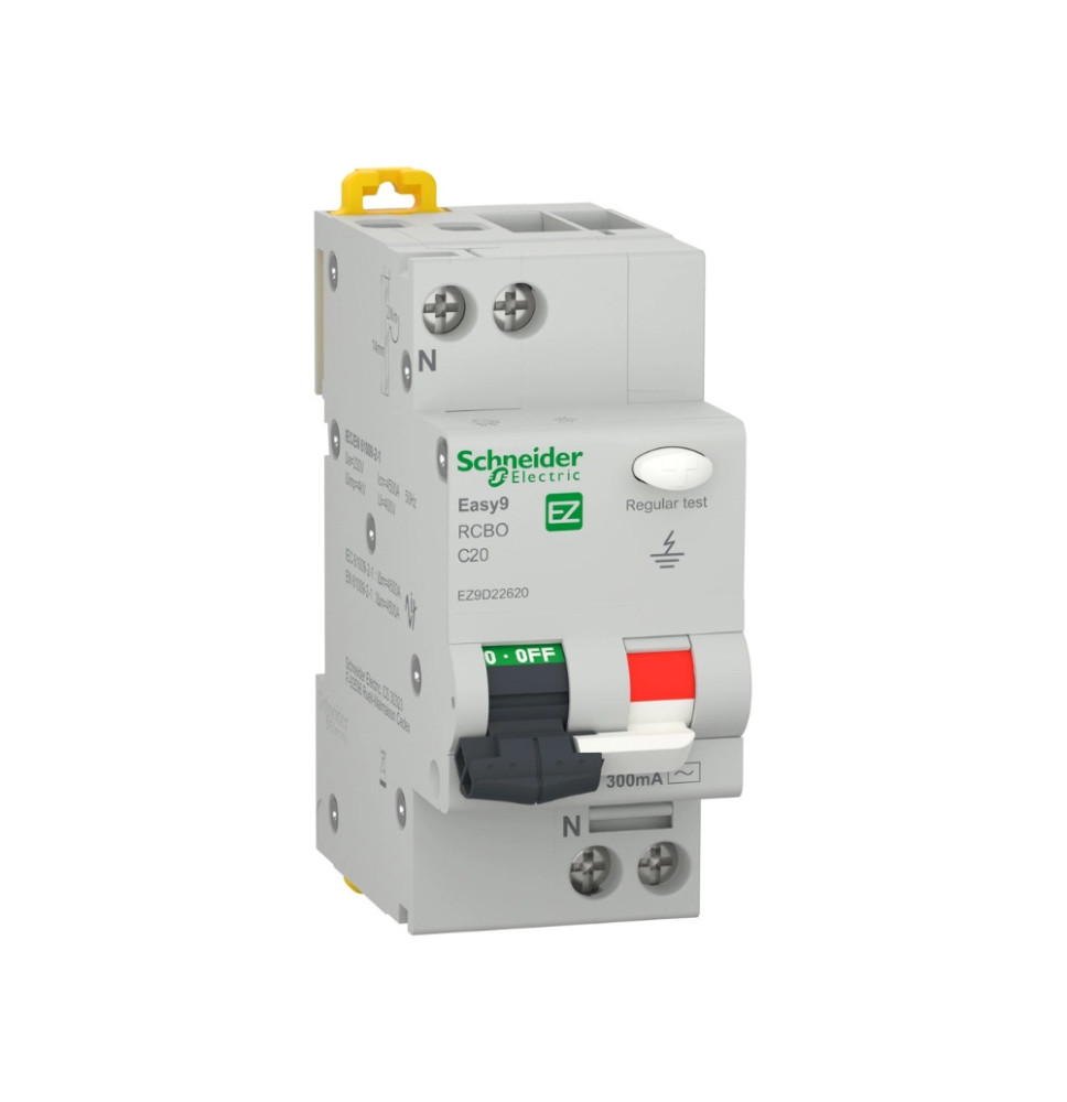 Disjoncteur différentiel Easy9 1P+N C-20A 4.5kA 300mA