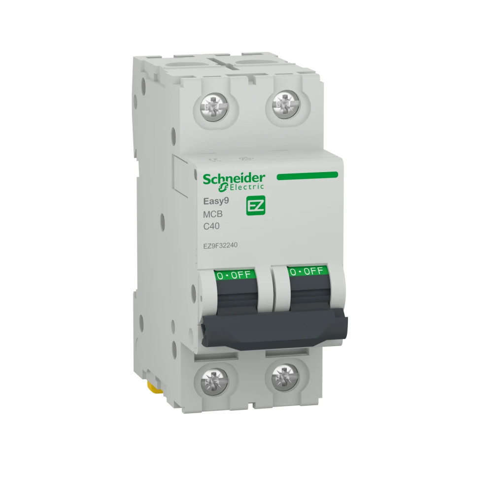 Disjoncteur miniature, Easy9, 2P, 40 A, courbe C, 4 500 A
