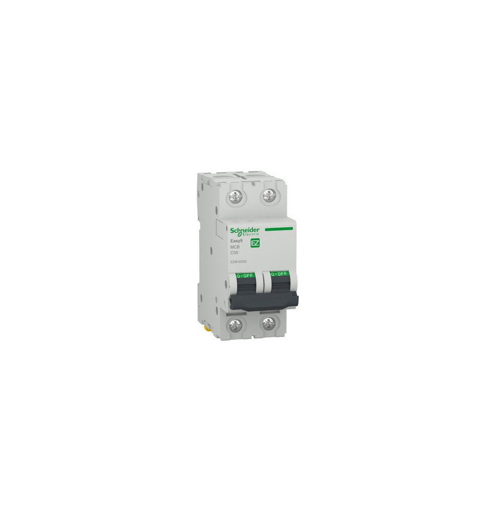 Disjoncteur miniature (MCB), Easy9, 2P, 50 A, courbe C, 4 500 A